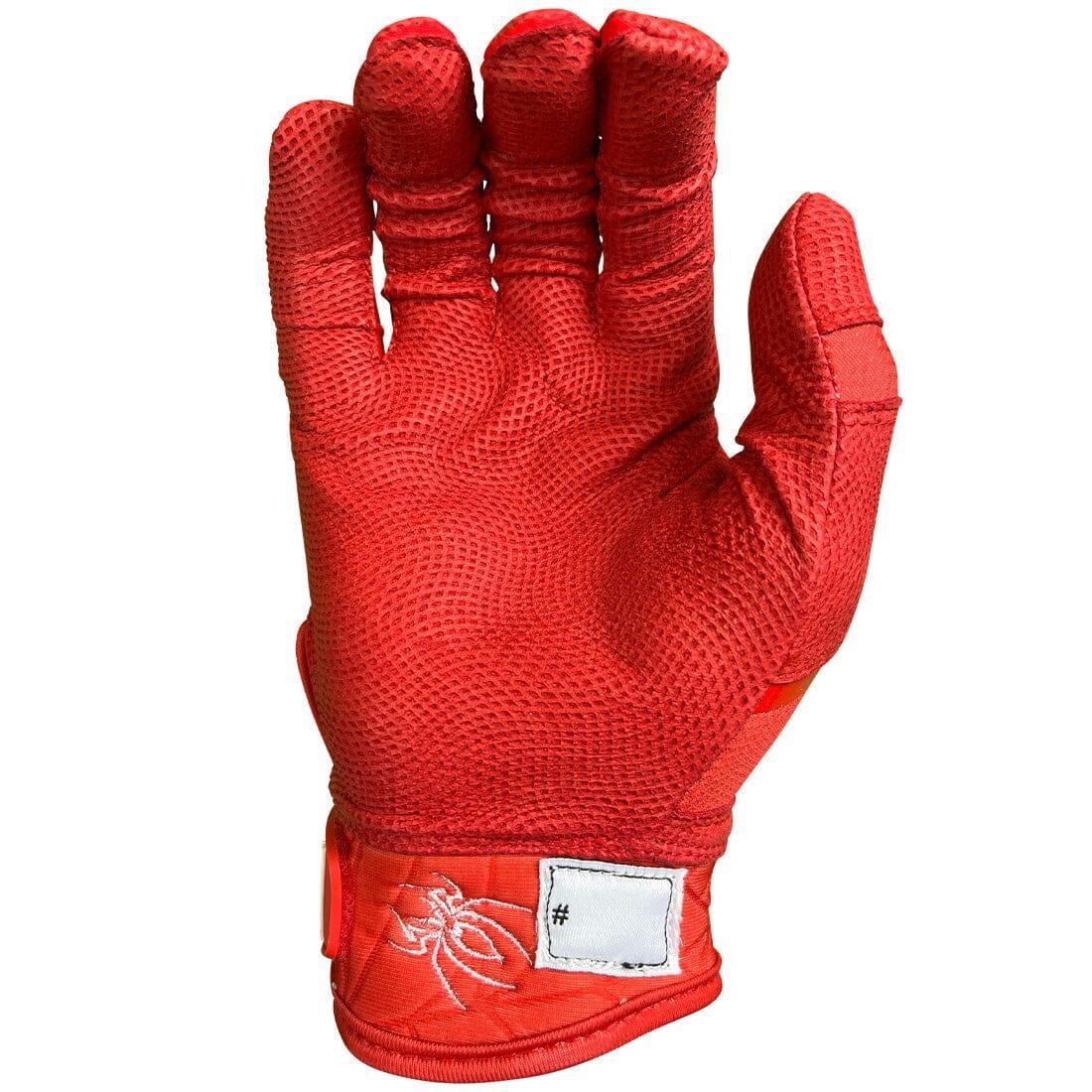 2023 Spiderz Pro Model Batting Gloves: Red/White - Image 3