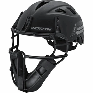 Worth Legit Slowpitch Softball Pitcher's Mask: Black - Image 5